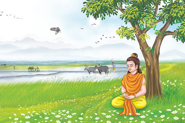 Buddha ókori bölcs, vándorló aszkéta és vallási tanító, illusztráció (Fotó: DuongNgoc-HoangPhapPagoda)