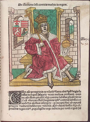 Hunyadi Mátyás a Thuróczy János-féle Chronica Hungarorum-ban, 15-16. sz.