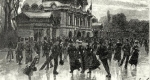Korcsolyázók a Városligeti Műlyégpályán, 1902