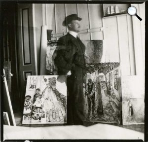 Edvard Munch, A ház gangjában, 1907 (Munch Museum)