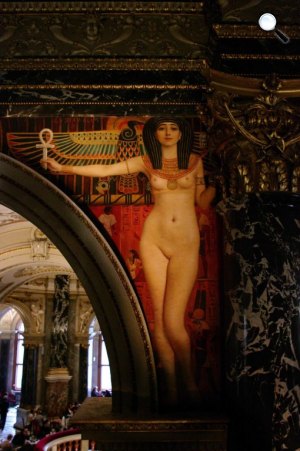 Ókori Egyiptomot jelképező alak, Gustav Klimt, bécsi Művészettörténeti Múzeum (MTI Fotó: Pálfy Katalin)
