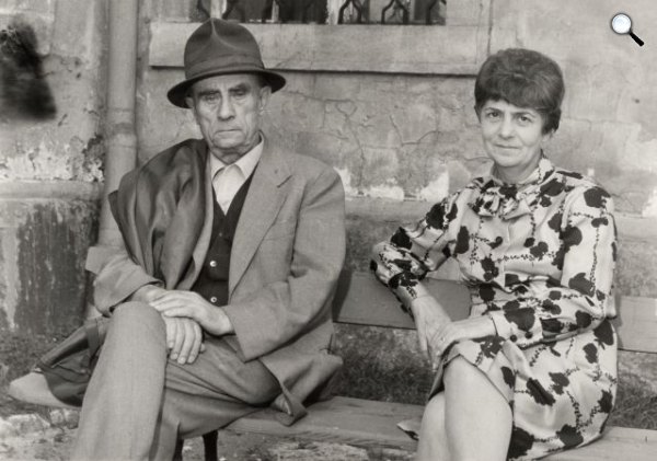 Kassák Lajos és Kassák Lajosné Kárpáti Klára az 1960-as években