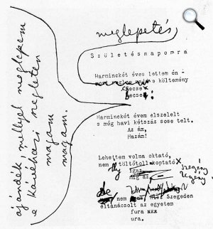 József Attila: Születésnapomra - kézirat