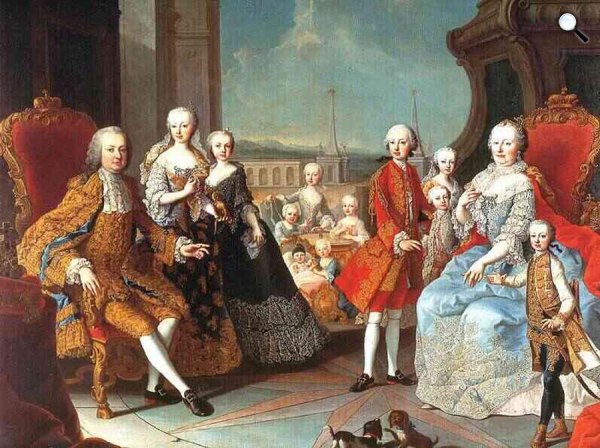 Mária Terézia családja körében, 1751