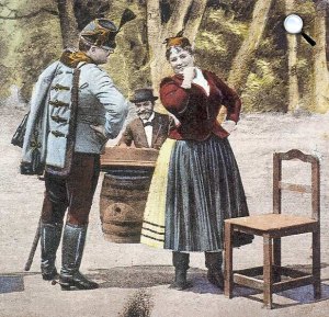 Blaha Lujza és Kiss Mihály a Piros bugyelláris  (Forrás: MEK)