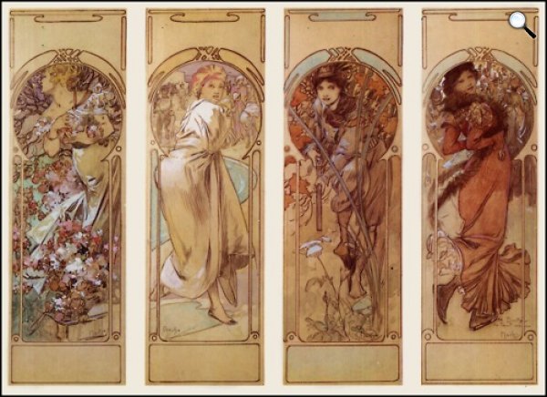 Alfons Mucha, Négy évszak