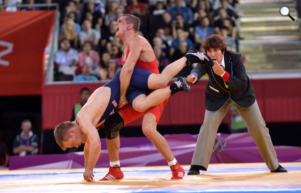 Módos Péter bronzérmes bírkózó, londoni olimpia (MTI Fotó: Illyés Tibor)