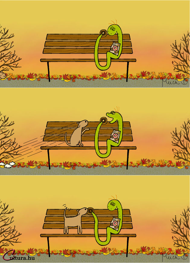 Kígyó, azt a kutya fánkját! (Rajzolta: Mucsi Boglárka)