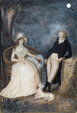 Goethe és Charlotte von Stein beszélget, 18. század