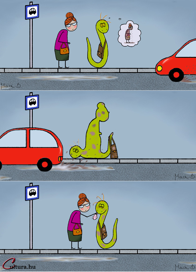 Kígyó a városban - Csak a bőrömön keresztül?! (Rajzolta: Mucsi Boglárka)