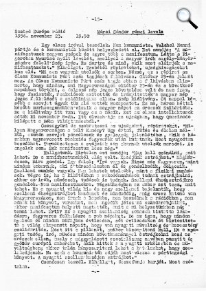 Márai Sándor római levele, 1956. október 23.