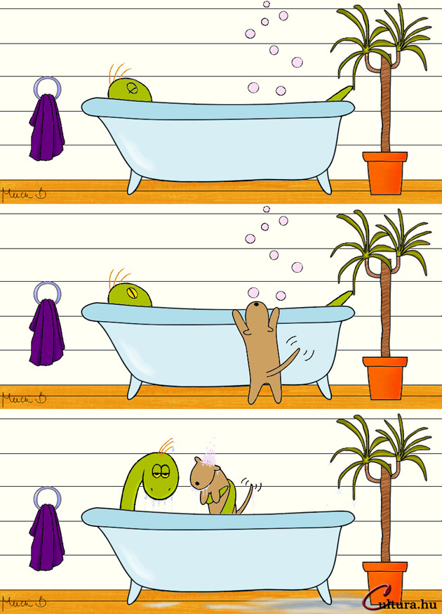 Amikor Byron fürdőhabbal álmodna... (Rajzolta: Mucsi Boglárka)