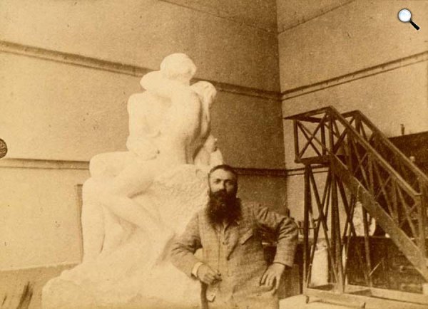 Rodin a műtermében, 1888-1889 (Forrás: Musee Rodin)