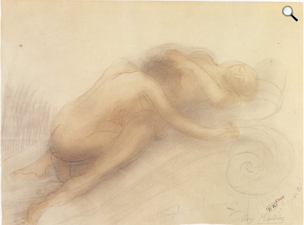 Auguste Rodin, A szerelem temploma, akvarell (Forrás: Musée Rodin)