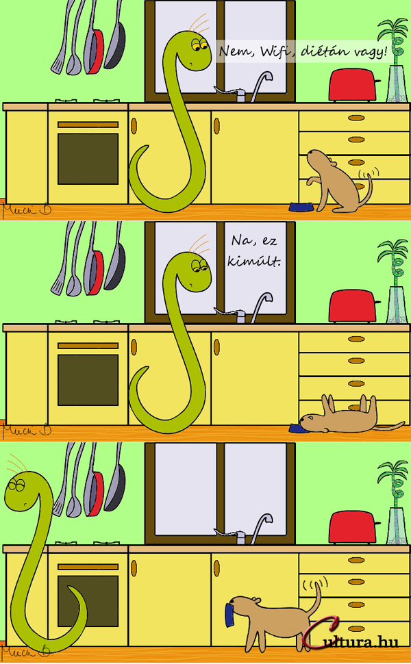 Kígyó a városban - Egy éhes blöki trükkös cselei (Rajzolta: Mucsi Boglárka)