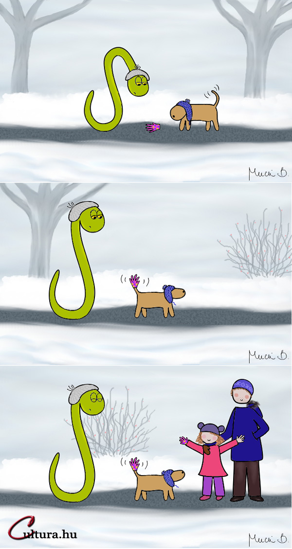 Kígyó a városban - Itt egy kesztyű, hol a kesztyű? (Rajzolta: Mucsi Boglárka)