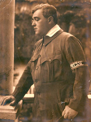 Molnár Ferenc haditudósító, 1916 (Fotó: PIM/europeana.eu)