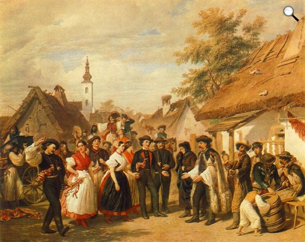 Barabás Miklós: A menyasszony hazatérése, 1856 (Forrás: MEK)