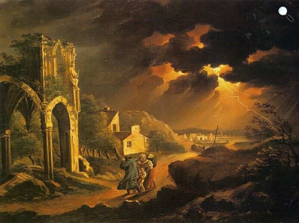 Kisfaludy Károly: Éjjeli szélvész, 1820 körül (Fotó: OSZK)