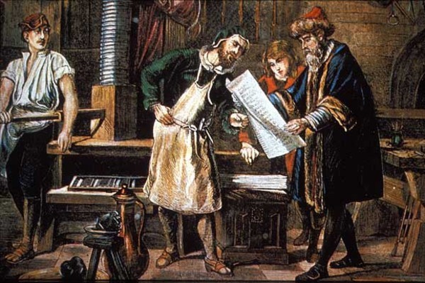 Gutenberg munka közben (Forrás: Erepublic.com)
