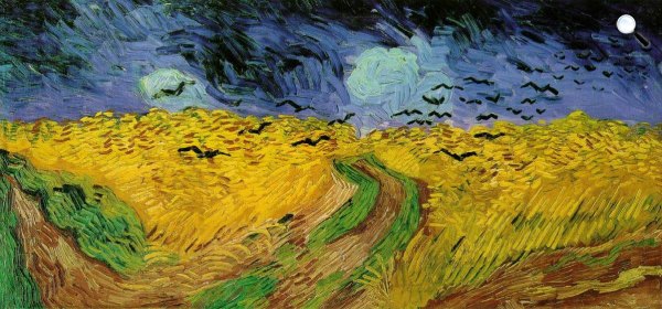 Vincent van Gogh: Hollók a gabonaföldek felett, 1890