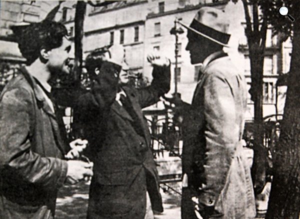 Amedeo Modigliani, Pablo Picasso és Andre Salmon, Montparnasse, 1916