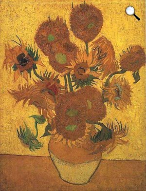 Van Gogh: Váza tizenöt napraforgóval, 1889, Amszterdam