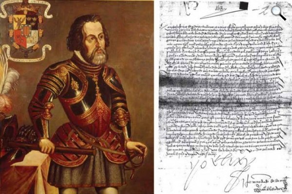 Hernán Cortés és V. Károly levele, 1522