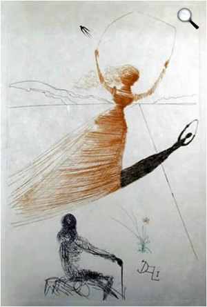 Salvador Dali: Alice Csodaországban, litográfia