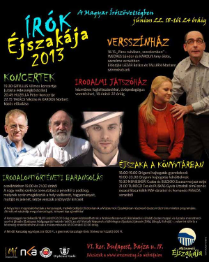 Írók Éjszakája 2013