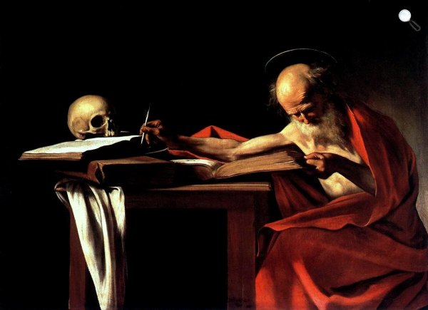 Caravaggio: Szt. Jeromos, 1605–1606  (Forrás: Wikipédia)
