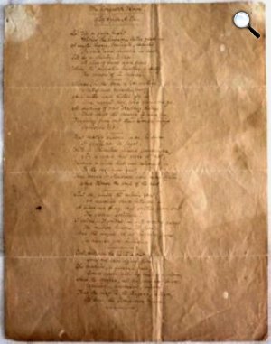 Edgar Allan Poe: The Conqueror Worm, kézirat (Forrás: baltimoresun.com)