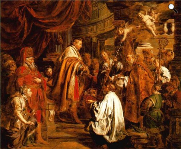 Verhagen: Szent István fogadja a koronáját (Forrás: MEK)