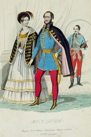A Széchenyi házaspár a Vigadóban, Honderű, 1843 (Fotó: Wikipédia)