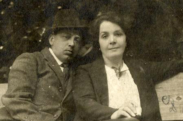 Gózon Gyula és felesége Berky Lili színésznő, 1910-es évek (Fotó: OSZMI)