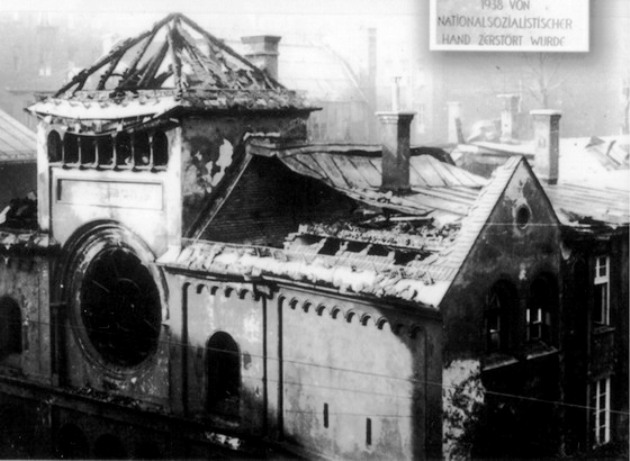 Kristályéjszakán lerombolt zsinagóga München (Holokauszt Emlékközpont)