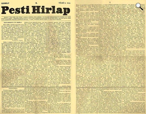 Pesti Hírlap, 1841 (fotó: OSZK)