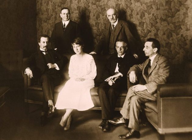 Bánffy Miklós, Zádor Dezső, Bartókné Ziegler Márta, színházi fénykép, Egisto Tango, Kéméndy Jenő, Bartók Béla, 1918, (fotó: OSZK)