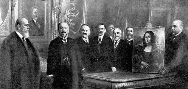 a Mona Lisa elkerülésekor, 1913 (fotó: monalisamissing.com)