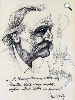 Kós Károly, rajz (fotó: Mandarchív)