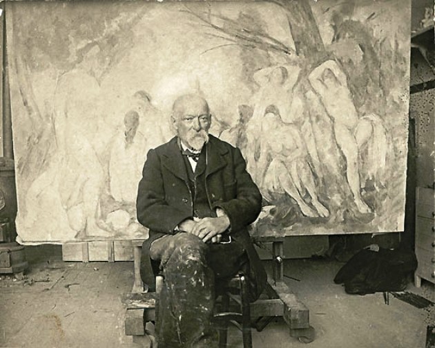 Paul Cézanne stúdiótermében, Les Lauves, fotó: Émile Bernard, 1904. (fotó: artinthepicture.com)