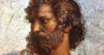 Raffaello: Az athéni iskola, Arisztotelész, 1509