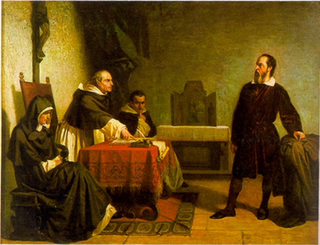 Cristiano Banti: Galileo Galilei a római inkvizíció előtt, 1857 (fotó: Wikipédia)