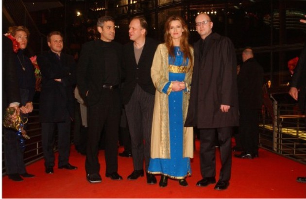 Berlinale Palast: George Clooney, Ulrich Tukur, Natascha McElhone, Steven Soderbergh (fotó: Berlinale)
