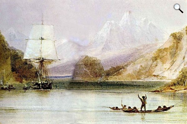 Conrad Martens: HMS Beagly, 1831 (fotó: darwinday.org)