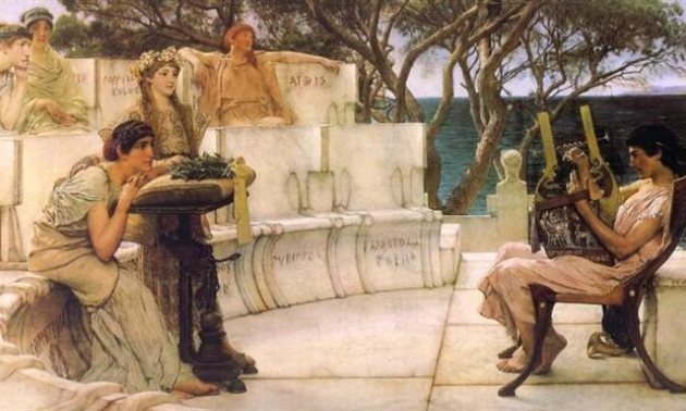 Lawrence Alma-Tadema: Sapphó és Alcaeus, 1881 (fotó: The Walters Art Museum)