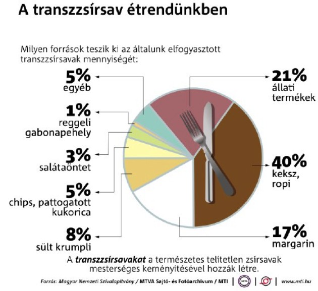 transzzsírsav az étrendünkben (MTVA/MTI grafikon)