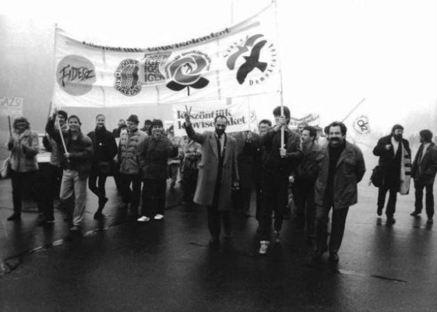 választási kampány Budapesten, 1990 (fotó: MEK/OSZK)