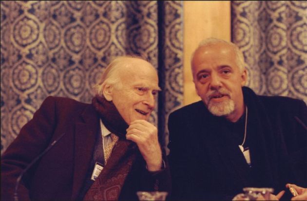 Yehudi Menuhin és Paulo Coelho, 1999(Fotó: Wikipédia)