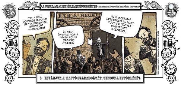 A forradalom óriás képregénye (Fotó: Magyar Képregény Akadémia)